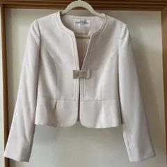 セレモニー ノーカラージャケット　ピンク