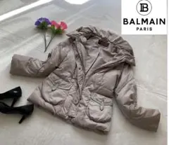 BALMAINバルマン ベージュ ダウン 総柄 M