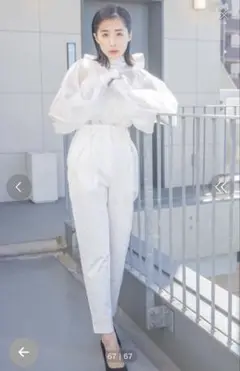 qumerry. フラップテーパードパンツ