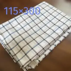 生地　コットン　チェック柄　115×300