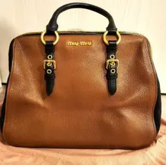【希少品‼️】MIUMIU/マルチカラー.レザー.ボストンバッグ 完売必至【MIUMIU】ボストンバッグ レザーバッグ (MiuMiu
