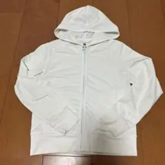 UNIQLO♪ エアリズム　ホワイト フルジップ パーカー 120