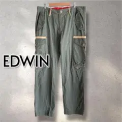 833 【EDWIN】カーゴパンツ Lサイズ ミリタリー風