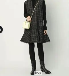 Apuweiser-riche ツイードペプラムミニワンピース 美品 アプワイザーリッシェ ツイードペプラムミニワンピース｜Yahoo