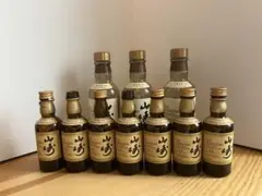 山崎12年 空瓶セット ミニチュア7本＋ミニ3本