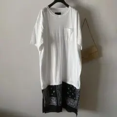 新品/weyep＊バンダナドッキング ビッグTシャツワンピース