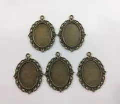 18mm×25mm用のカボション・カメオセッティング 金古美カラーdセット