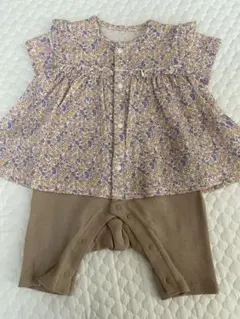 春服 おしゃれ 可愛い ロンパース 女の子 夏服 70cm ベビー服 保育園