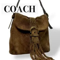 【希少品】OLD COACH コーチ　スエード ショルダーバッグ 牛革 2way