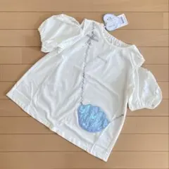 【未使用タグ付き】アプレレクール　シェルポシェットオフショルTシャツ 140
