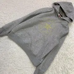 CONVERSE パーカープルオーバー グレー M イラスト カジュアル