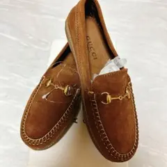 GUCCIスウェードビットローファー22.5cm