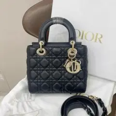 美品☆Dior ❤️ブラックキルティングハンドバッグ