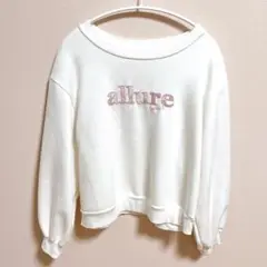 ミーア allure miia ロゴ トップス トレーナー スエット ホワイト