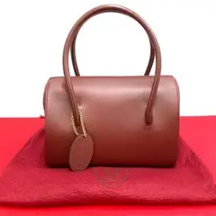 ほぼ未使用 保存袋付き カルティエ マストライン ミニ ボストン ハンドバッグ