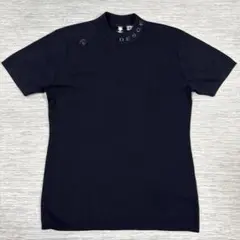 美品　DESCENTE GOLF アセテートナイロンモックネックニットシャツ
