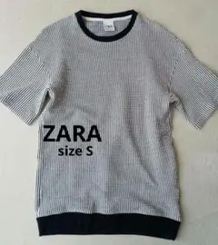 《ZARA ザラ》 シアサッカー 半袖カットソー size S