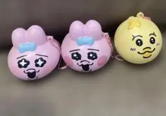 おぱんちゅうさぎ　きみまろ　ミニスクイーズマスコット　３種セット