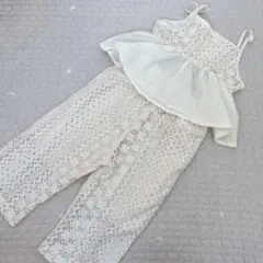 SHEIN セットアップ ホワイト レース 100〜110