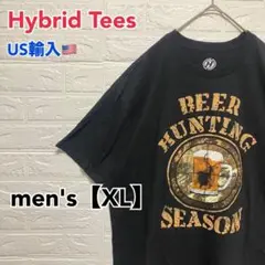 ●T534【US輸入】Hybrid Tees Tシャツ ブラック系メンズ【XL】