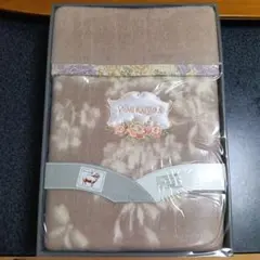 YUMI KATSURA 花柄　掛毛布　ベージュ