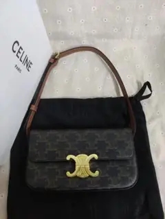 超美品✨CELINE トリオンフ スモール ショルダーバッグ ブラック