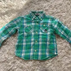 MIKIHOUSE DOUBLE B 100 長袖チェックシャツ　トップス