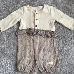 Natural Basic Style フリル付きロンパース 50-70