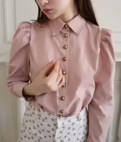 《新品未使用》épine é button blouse pink