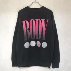 古着 80s L.A.GEAR プリント スウェット 黒 ピンク ビンテージ