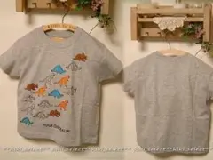 1350◆新品【100cm】グレー：恐竜柄★Blue Mart★BIGTシャツ