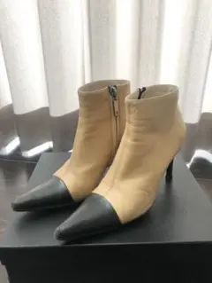 正規本物 CHANEL シャネル 秋冬バイカラーブーツ36 23.0