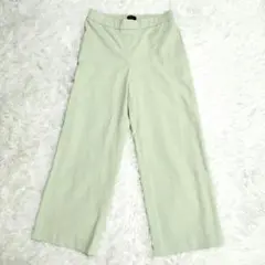 セオリー　ストレッチ L ライムグリーン ワイド　クロップパンツ