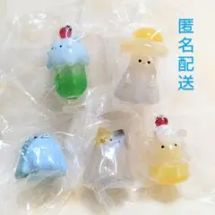 おばけメンダコ　メロン クリームソーダ　サメ　猫　ケーキ　目玉焼き　5点セット