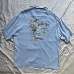 【00s】TOMMY BAHAMA シルク オープンカラーシャツ バック刺繍
