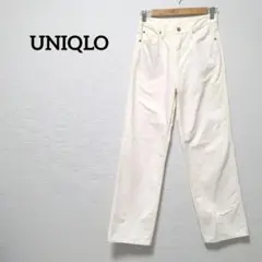 ユニクロ UNIQLO JEANS ホワイトデニム ストレートパンツ サイズ24