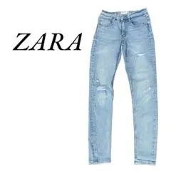 【K107】ザラ ZARA ダメージジーンズ デニム ボトムス キッズ