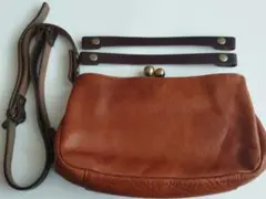 tener. テネル がま口　ショルダーバッグ レザー 　2way 　美品