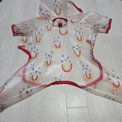 犬用レインコート 虹と水滴デザイン