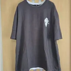 NieR　ニーアちゃん刺繍入りグレーTシャツ