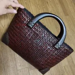 藤ハンドメイド鞄、新品、訳あり品