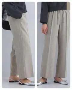 極美品　未使用級　グリーンレーベルリラクシング　ニーハイフレアパンツ　高身長　M