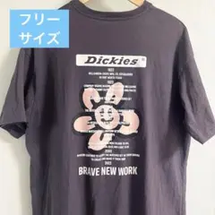 【即購入⭕️】フリーサイズ　Dickies 半袖Tシャツ ダークグレー 花柄