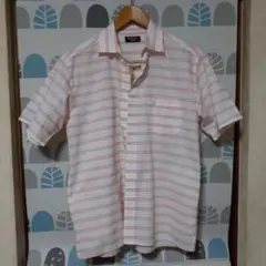 Munsingwearマンシングウェア　ストライプ 半袖シャツ　M　美品