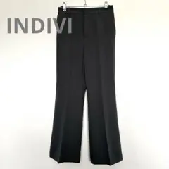 ⭐︎美品⭐︎ インディヴィ INDIVI ワイドパンツ センタープレス 【M相当】