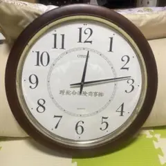 CITIZEN 掛時計 木製フレーム ブラウン