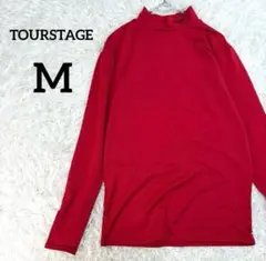 TOURSTAGE ツアーステージ ゴルフウェア メンズ M モックネック 赤系