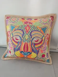 メキシコ土産＊アレブリヘ 刺繍たっぷり クッションカバー＊リメンバーミー④