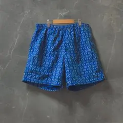 HELLY HANSEN 北欧風柄 バスクショーツ 青 ショートパンツ M