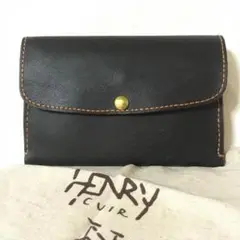 ほぼ未使用 HENRY CUIR アンリークイール ブラック 長財布